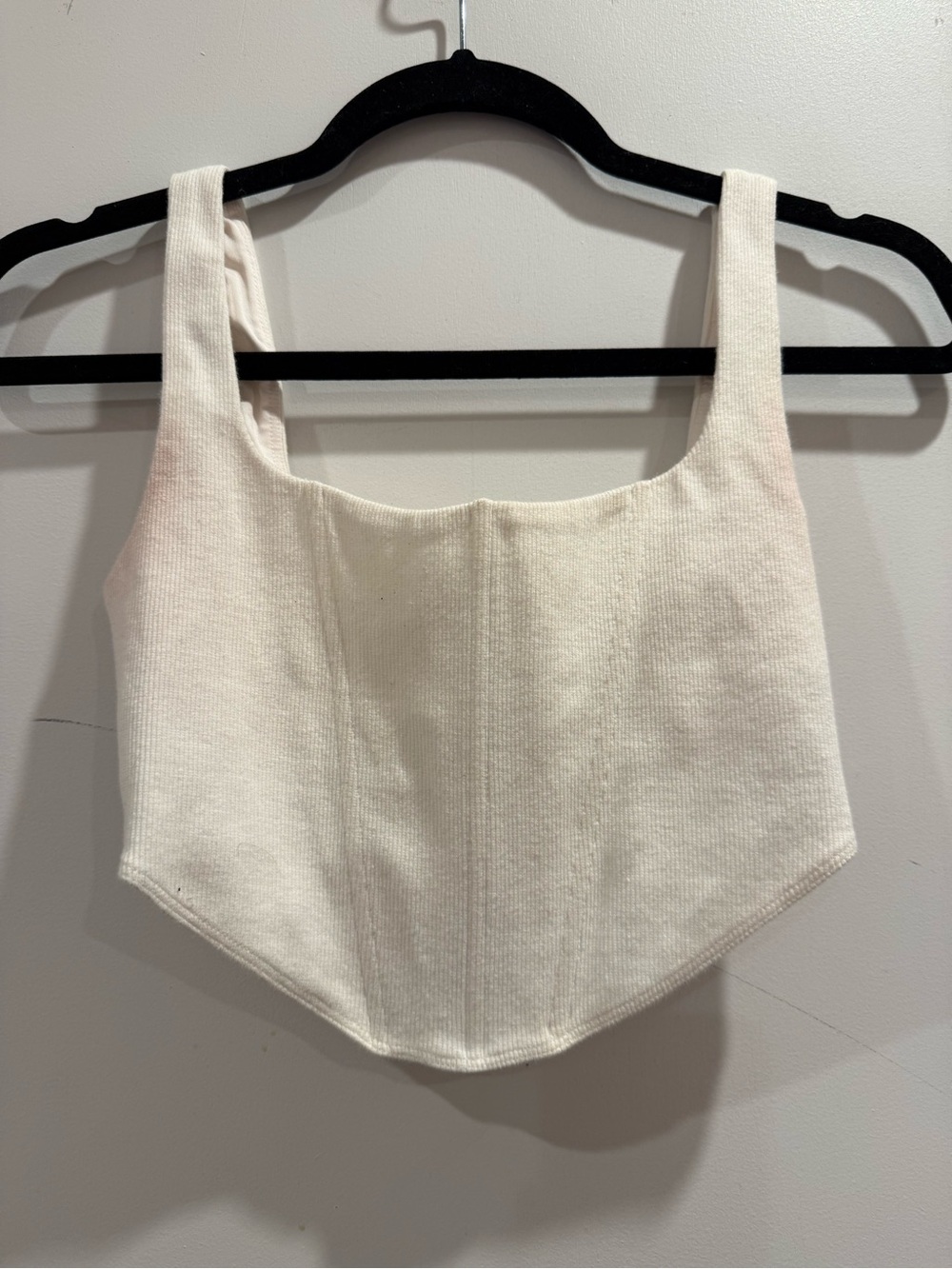 Princess Polly Ivory Structured Cropped Tank